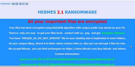 hermes 2.1 ransomware|Hermes 2.1 download.